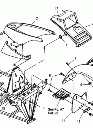 FRONT CAB ASSEMBLY Sport 400L W958540 (4930133013A005)