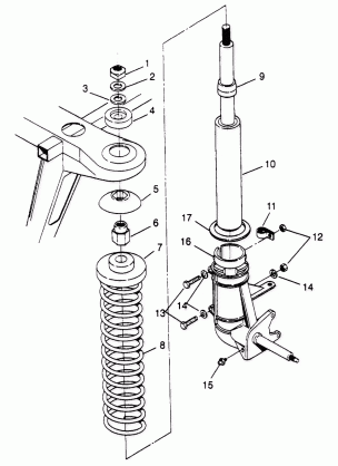 STRUT ASSEMBLY Sport 400L W958540 (4930133013B002)