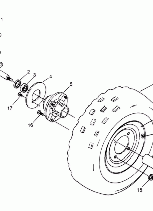 FRONT WHEEL ASSEMBLY Sport 400L W958540 (4930133013B003)