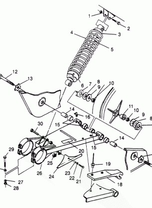 SWING ARM / SHOCK MOUNTING Sport 400L W958540 (4930133013B010)