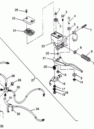 CONTROLS - MASTER CYLINDER / BRAKE LINE Sport 400L W958540 (4930133013B009)