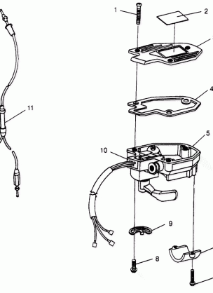 CONTROLS - THROTTLE ASM. / CABLE Sport 400L W958540 (4930133013B008)