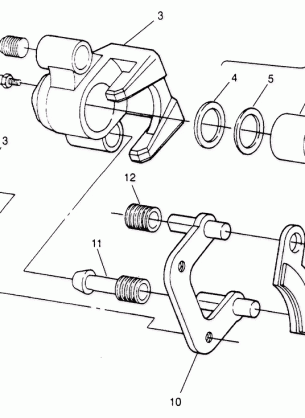 MIDDLE AXLE BRAKE ASSEMBLY 6x6 400L - U.S.  W958740 SWEDISH  S958740 and N (4930273027C004)