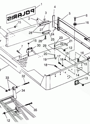 REAR BED MOUNTING 6x6 400L - U.S.  W958740 SWEDISH  S958740 and NORWEGIAN (4930273027A008)