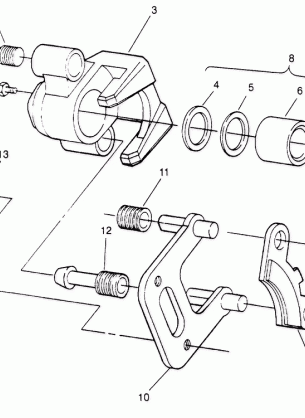 FRONT BRAKE ASSEMBLY 6x6 400L - U.S. W958740 SWEDISH S958740 and NORWEGIAN (4930273027B010)