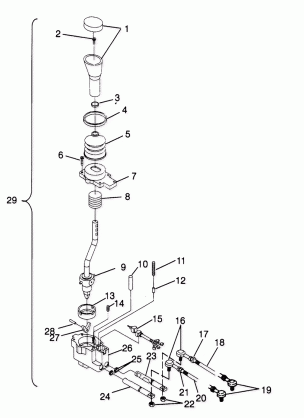 GEAR SELECTOR 6x6 400L U.S. W958740 SWEDISH S958740 (4930273027D006)