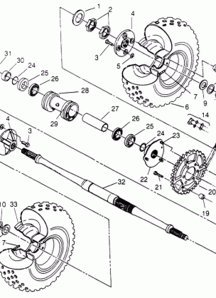 REAR WHEEL DRIVE ASSEMBLY XPLORER 4X4 W959140 (4930223022C008)