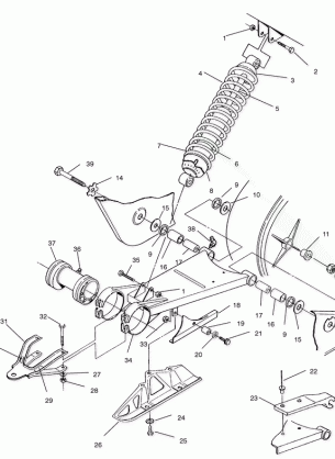 SWING ARM / SHOCK MOUNTING (Prior to S / N tahos_2501800) - W958144 (4926862686b013)