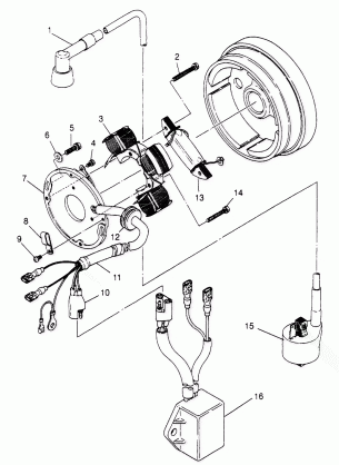 MAGNETO ASSEMBLY Trail Blazer W957221 (4930363036C009)