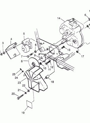 GEARCASE / BRAKE MOUNTING Trail Blazer W957221 (4930363036B013)