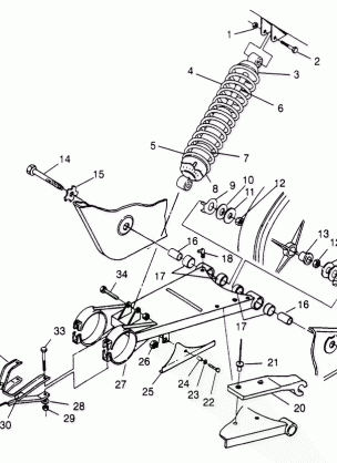 SWING ARM / SHOCK MOUNTING  2x4 400L W957540 (4930093009B009)