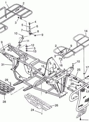 BUMPER / RACK MOUNTING Magnum 2x4 W957544 (4926852685A008)