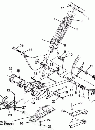 SWING ARM / SHOCK MOUNTING  (Prior to Serial tahos_2295881) Magnum 2x4 W957544 (4926852685B010)