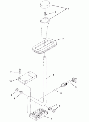 GEAR SELECTOR ASSEMBLY Scrambler W957840 (4927252725C008)