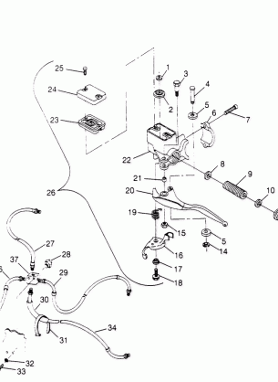 CONTROLS - MASTER CYLINDER / BRAKE LINE Scrambler W957840 (4927252725B012)