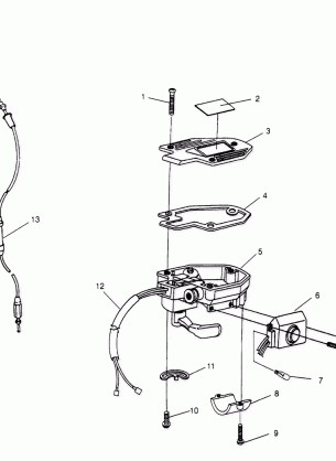 CONTROLS - THROTTLE ASM. / CABLE Sportsman 4x4 W958040 (4930403040B009)