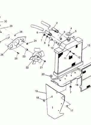 COOLING SYSTEM Sportsman 4x4 W958040 (4930403040A011)