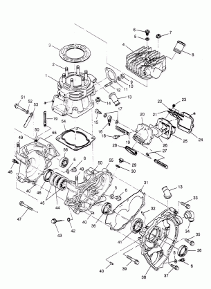 CRANKCASE and CYLINDER Sportsman 4x4 W958040 (4930403040C013)