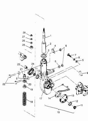 FRONT STRUT ASSEMBLY Sportsman 4x4 W958040 (4930403040B006)