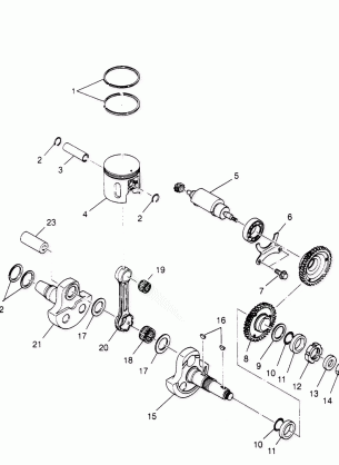 PISTON and CRANKSHAFT Sportsman 4x4 W958040 (4930403040D001)