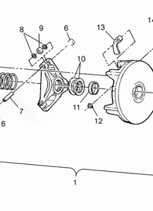 DRIVE CLUTCH ASSEMBLY Sportsman 4x4 W958040 (4930403040C001)