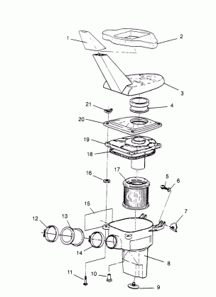 AIR BOX ASSEMBLY Sportsman 4x4 W958040 (4930403040B002)