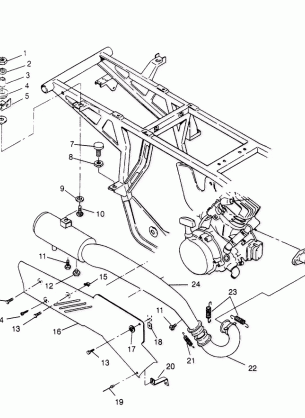 EXHAUST SYSTEM Sportsman 4x4 W958040 (4930403040A012)