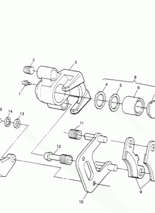 FRONT BRAKE ASSEMBLY Sportsman 4x4 W958040 (4930403040B008)