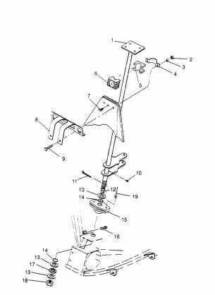 STEERING POST ASSEMBLY Sportsman 4x4 W958040 (4930403040B012)