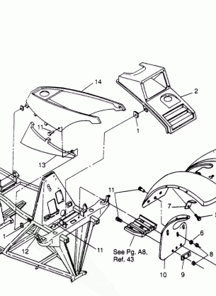 FRONT CAB ASSEMBLY Sportsman 4x4 W958040 (4930403040A005)