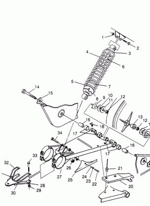 SWING ARM / SHOCK MOUNTING Sportsman 4x4 W958040 (4930403040C003)