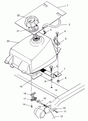 FUEL TANK ASSEMBLY Sportsman 4x4 W958040 (4930403040A013)