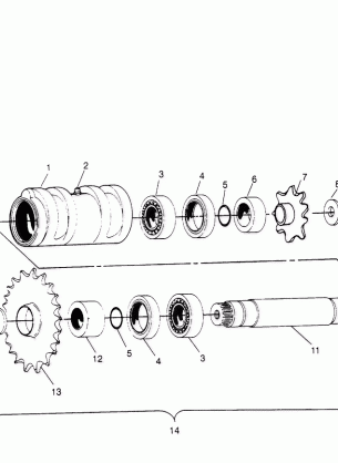 CENTER TIGHTENER ASSEMBLY Sportsman 4x4 W958040 (4930403040B014)