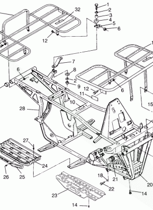 BUMPER / RACK MOUNTING 4x4 300 W958130 (4930183018A008)