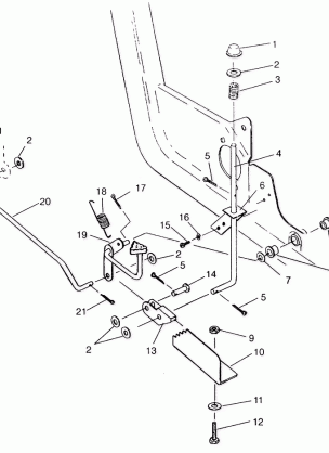 FOOT PEDAL and PARKING BRAKE  ASSEMBLY SWEDISH 4x4 400L S948140 (4926912691A009)