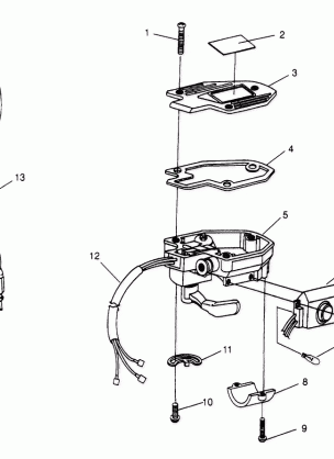 CONTROLS - THROTTLE ASM. / CABLE 4x4 300 W948130 (4926762676B010)