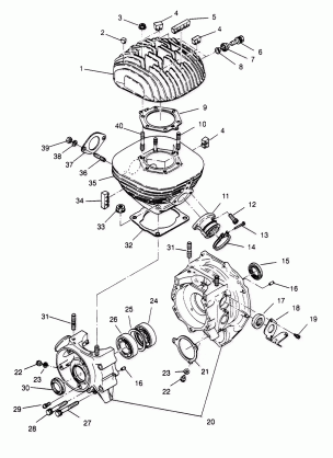 CRANKCASE and CYLINDER 4x4 300 W948130 (4926762676C012)