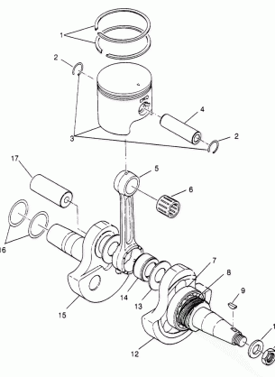 CRANKSHAFT and PISTON 4x4 300 W948130 (4926762676C011)