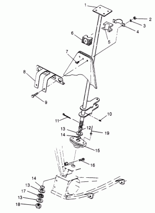 STEERING POST ASSEMBLY 4x4 300 W948130 (4926762676B008)