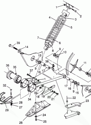 SWING ARM / SHOCK MOUNTING 4x4 300 W948130 (4926762676B013)