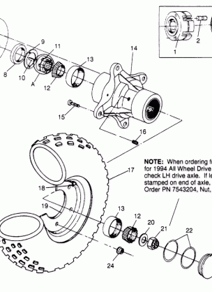 FRONT WHEEL ASSEMBLY 4x4 300 W948130 (4926762676B005)