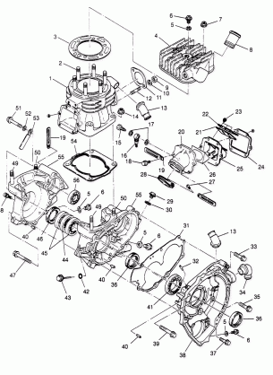 CRANKCASE and CYLINDER  4X4 400L W948140 (4926772677C011)