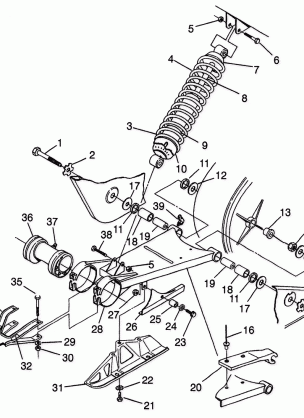 SWING ARM / SHOCK MOUNTING 4X4 400L W948140 (4926772677B013)