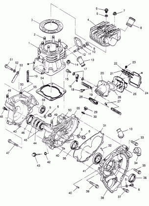 CRANKCASE and CYLINDER 6x6 400L W948740 (4926802680D005)