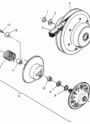 DRIVEN CLUTCH ASSEMBLY 6x6 400L W948740 (4926802680C008)