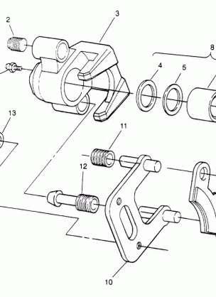 FRONT BRAKE ASSEMBLY 6x6 400L W948740 (4926802680B007)