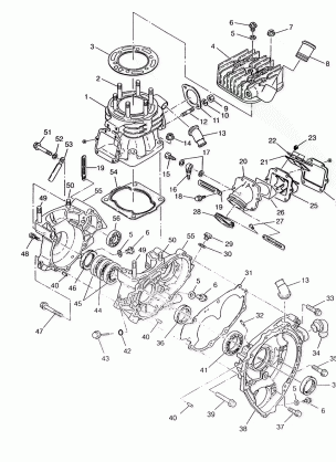 CRANKCASE and CYLINDER 6x6 400L SWEDISH S948740 and  NORWEGIAN N948740 (4926812681047A)