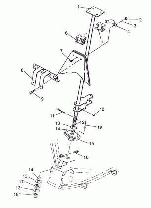 STEERING POST ASSEMBLY 6x6 400L SWEDISH S948740 and  NORWEGIAN N948740 (4926812681020A)