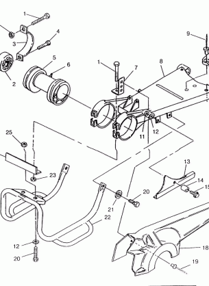 SWING ARM / GUARD MOUNTING 6x6 400L SWEDISH S948740 and  NORWEGIAN N948740 (4926812681030A)