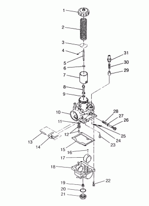 CARBURETOR 6x6 400L SWEDISH S948740 and  NORWEGIAN N948740 (4926812681052A)